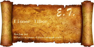 Eisner Tibor névjegykártya